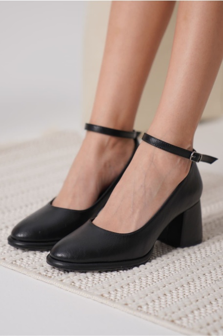 Josephine Kadın Mat Siyah Topuklu Ayakkabı