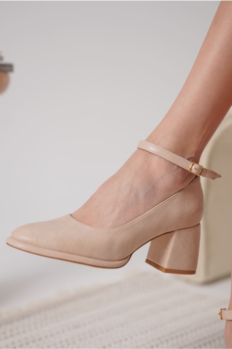 Josephine Kadın Mat Nude Topuklu Ayakkabı