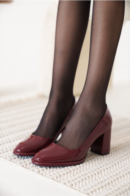 Pensy Bordo Rugan Kadın Topuklu Ayakkabı