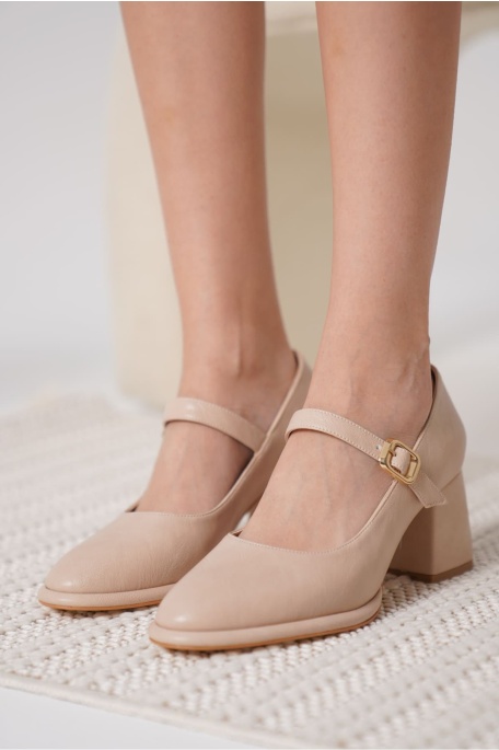 Kelly Nude Cilt Kadın Topuklu Ayakkabı