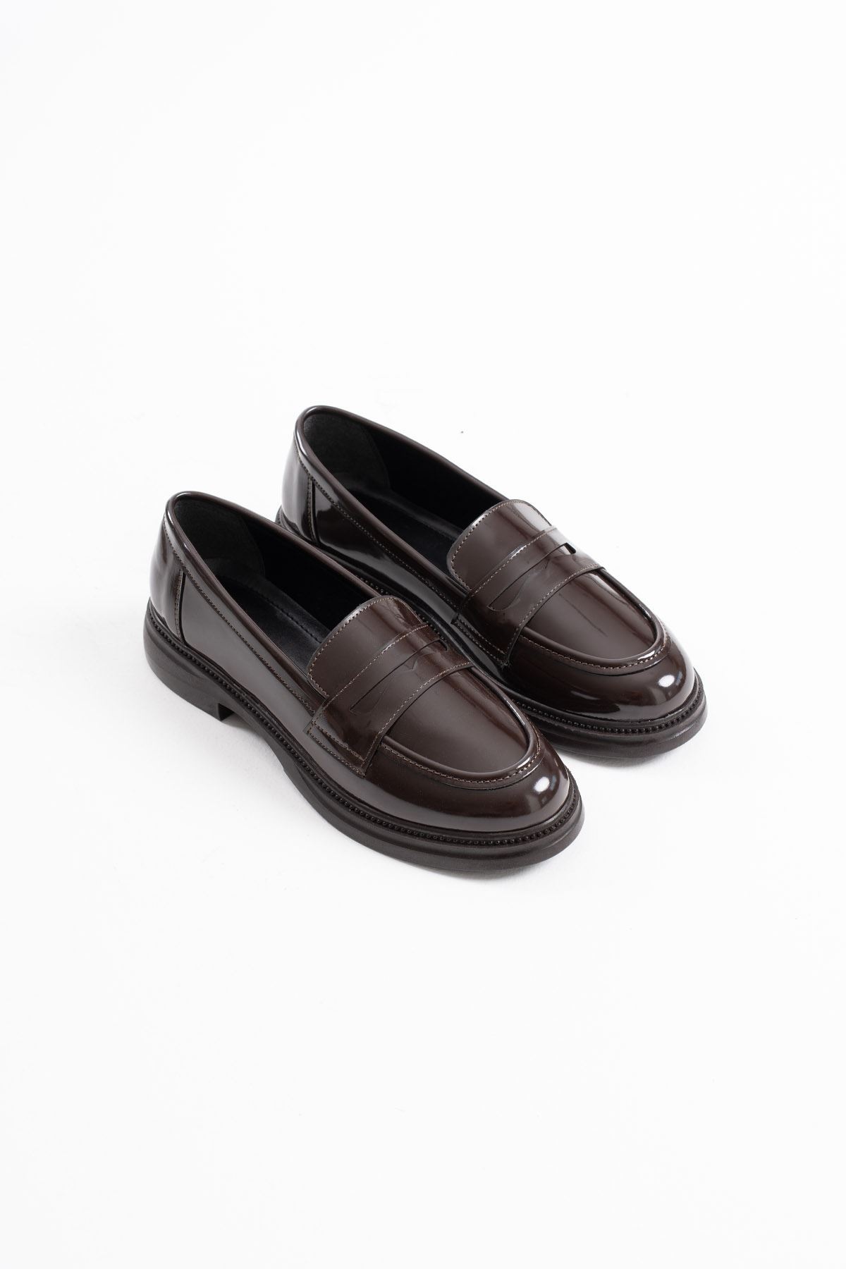 Sunny Kadın Acı Kahve Rugan Loafer