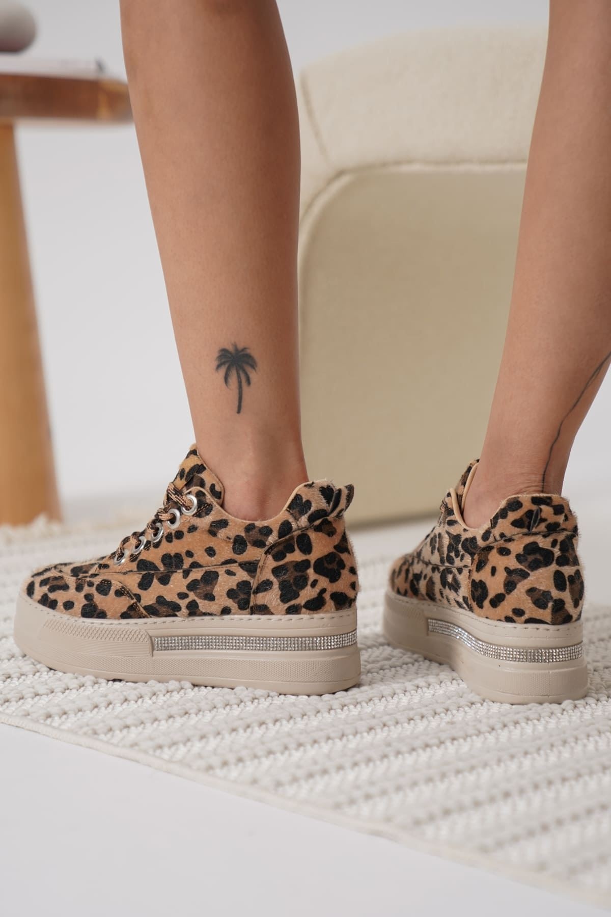 Alice Kadın Leopar Desenli Spor Ayakkabı