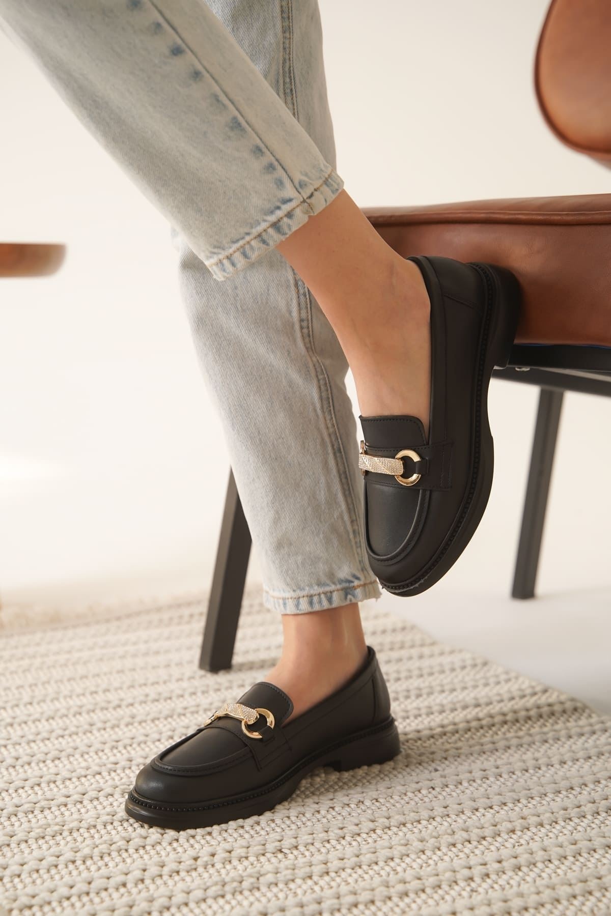 Lance Kadın Siyah Loafer