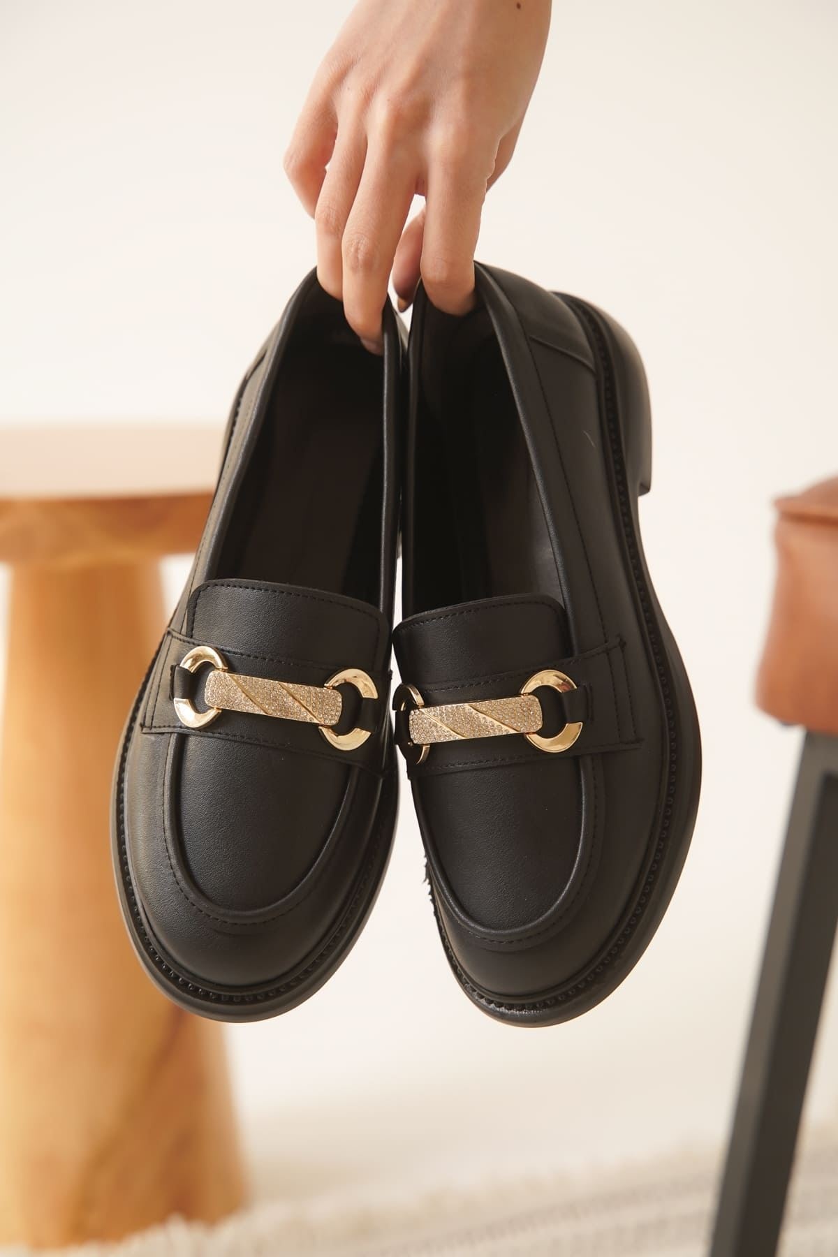 Lance Kadın Siyah Loafer
