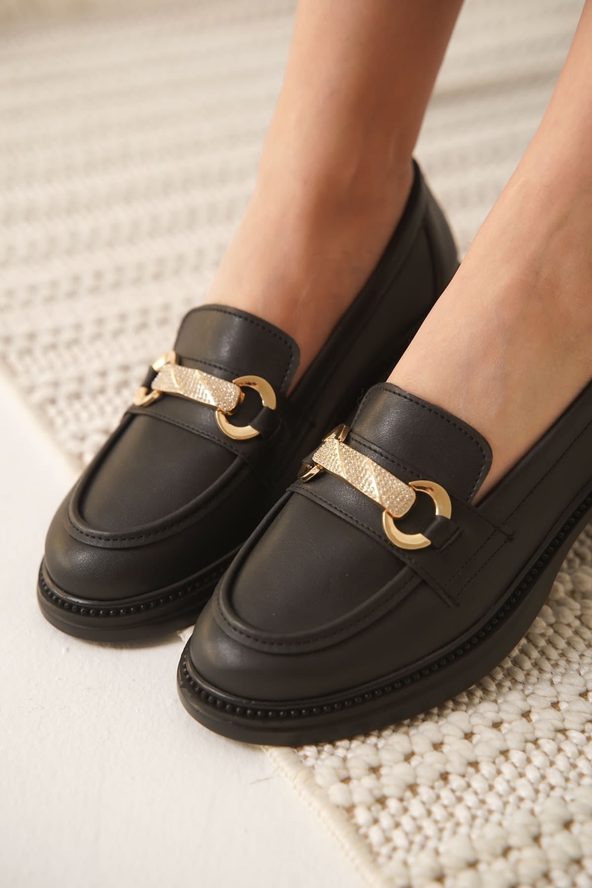Lance Kadın Siyah Loafer
