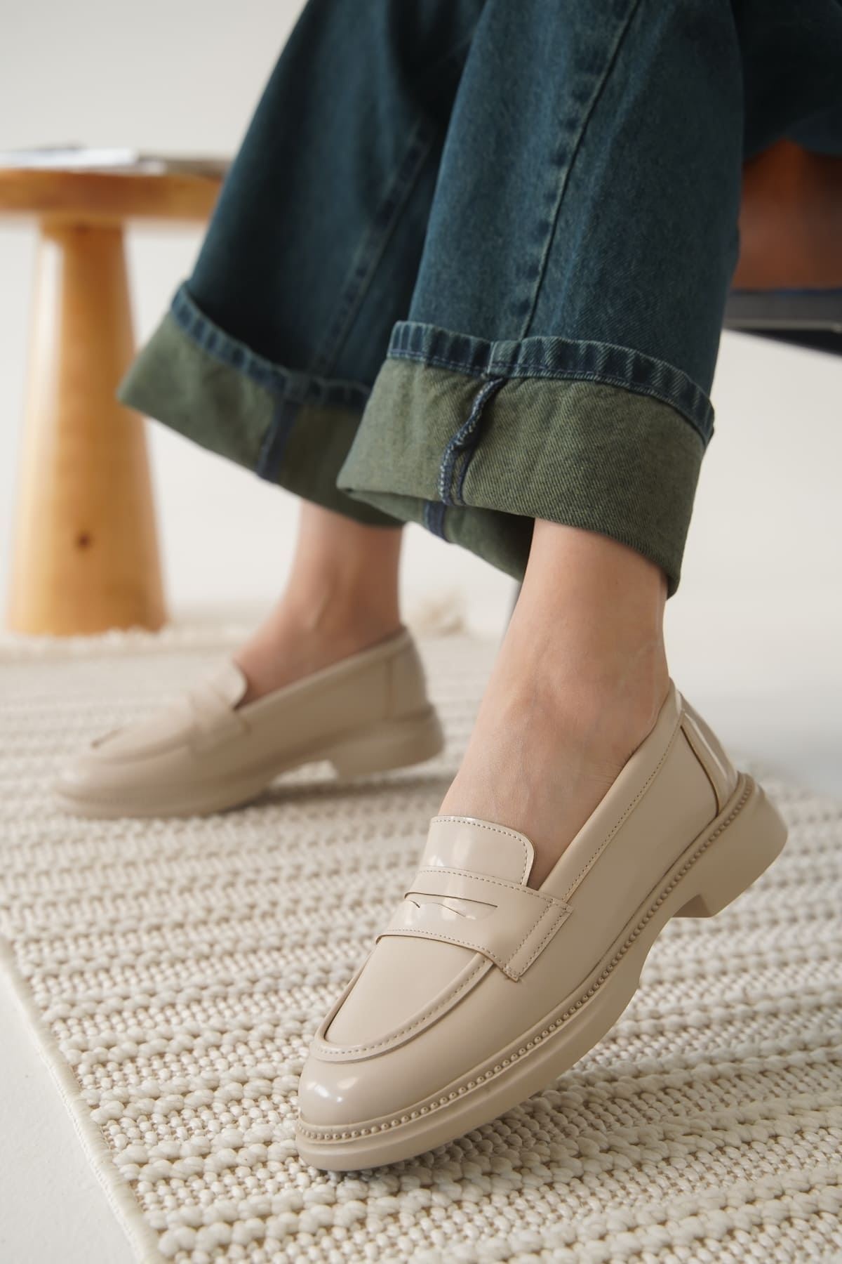 Sunny Kadın Bej Rugan Loafer