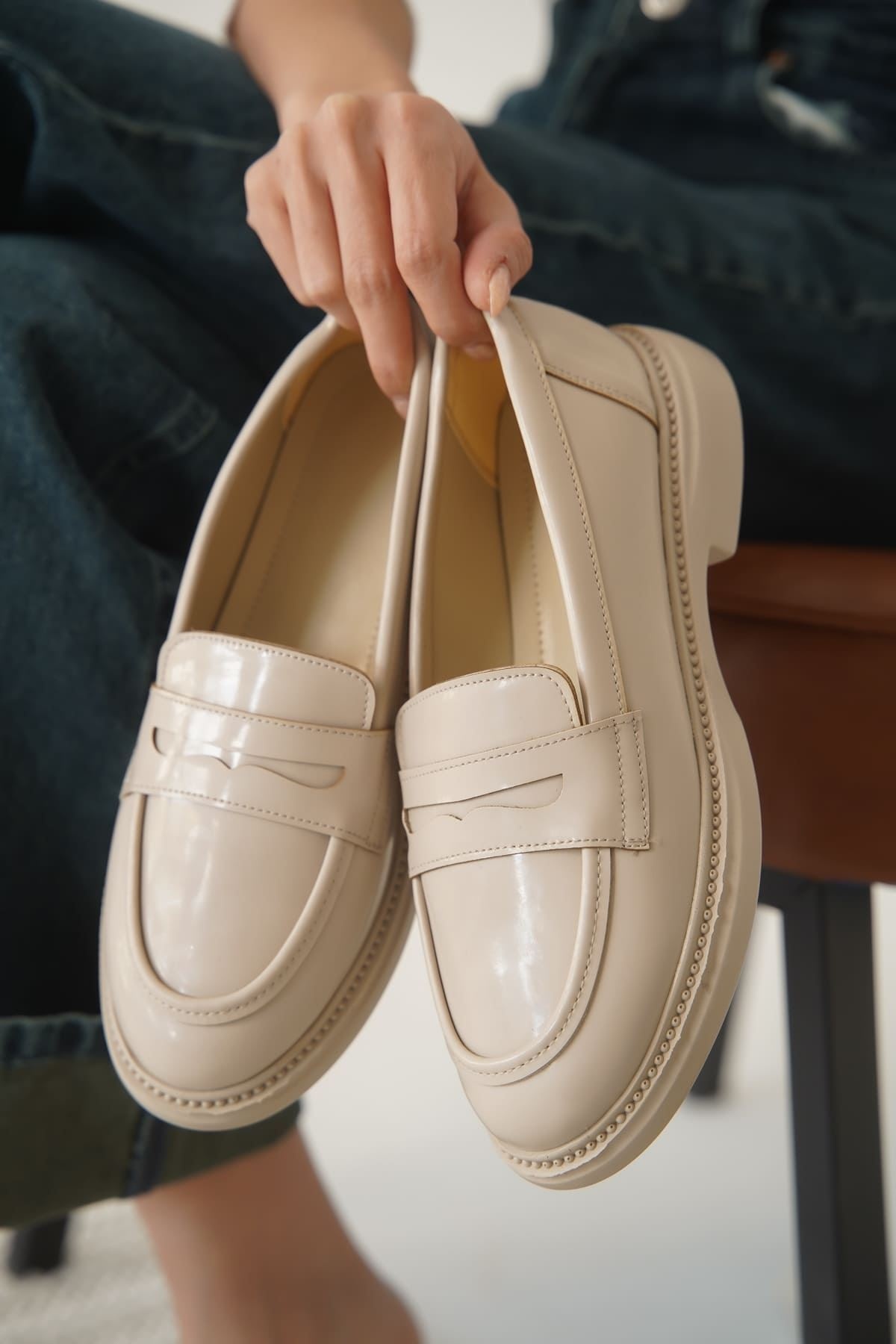 Sunny Kadın Bej Rugan Loafer