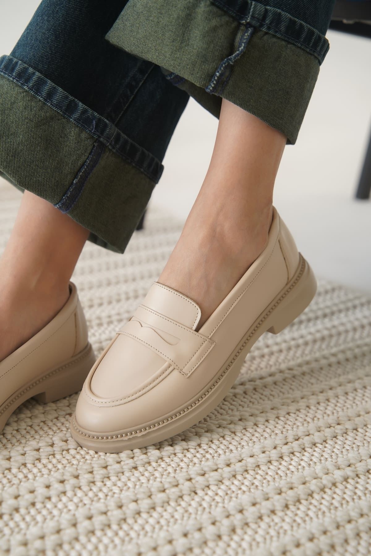Sunny Kadın Bej Loafer