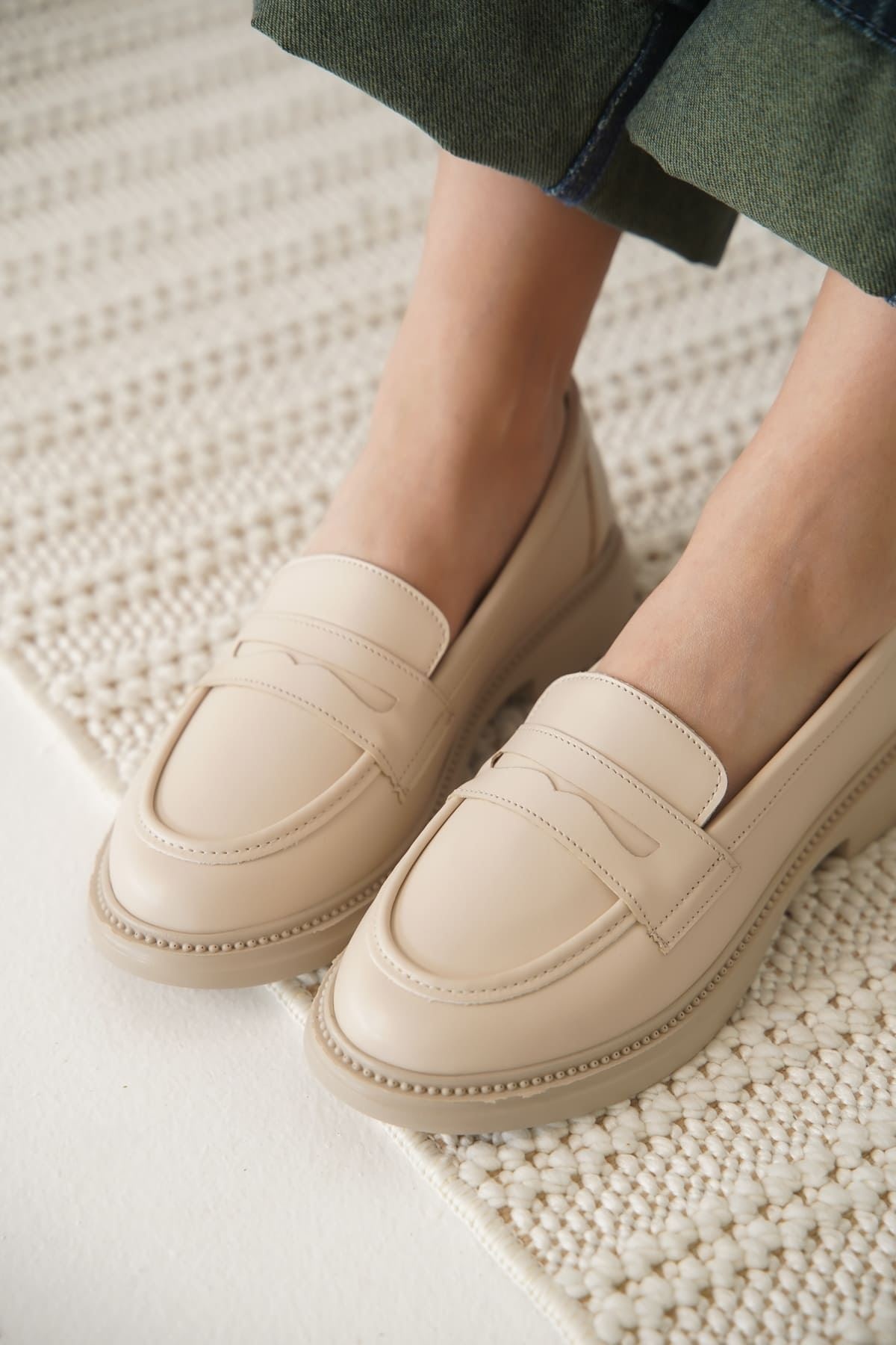Sunny Kadın Bej Loafer