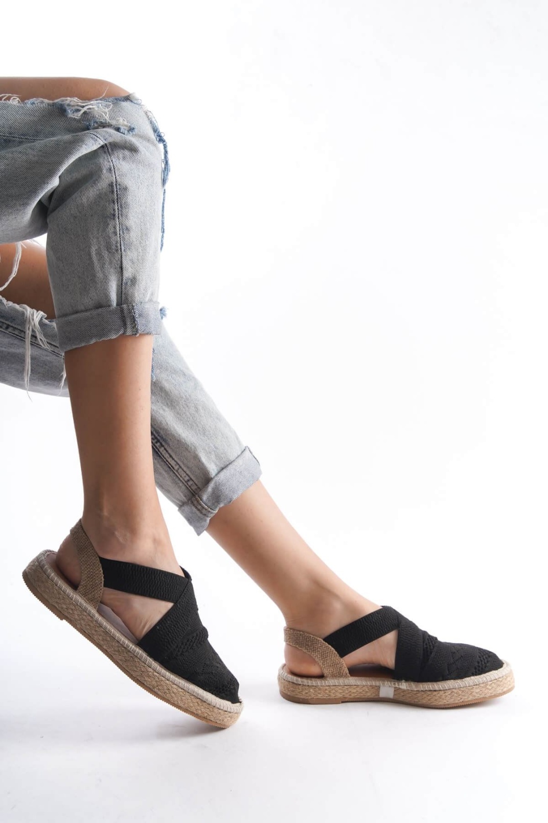 Rosa Kadın Siyah Espadril Ayakkabı