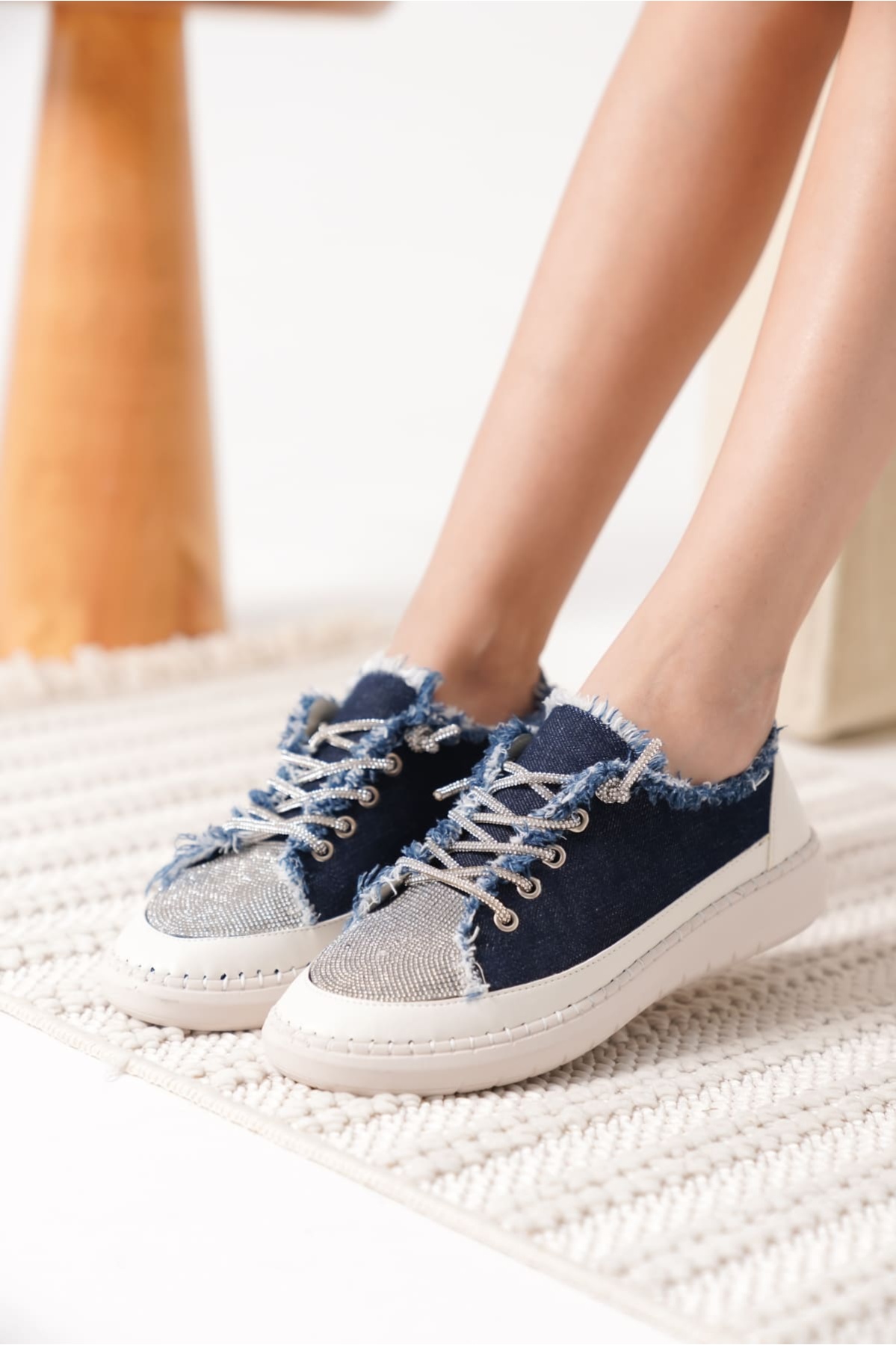 Ankle Lacivert Kadın Günlük Ayakkabı