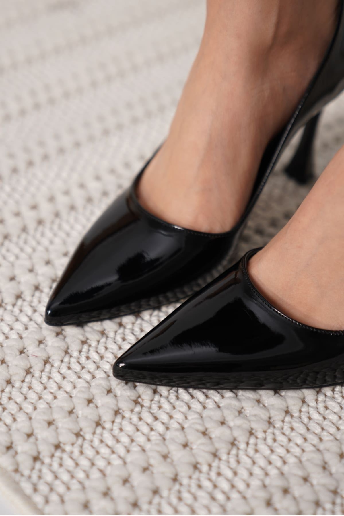 Blade Siyah Rugan Kadın Stiletto