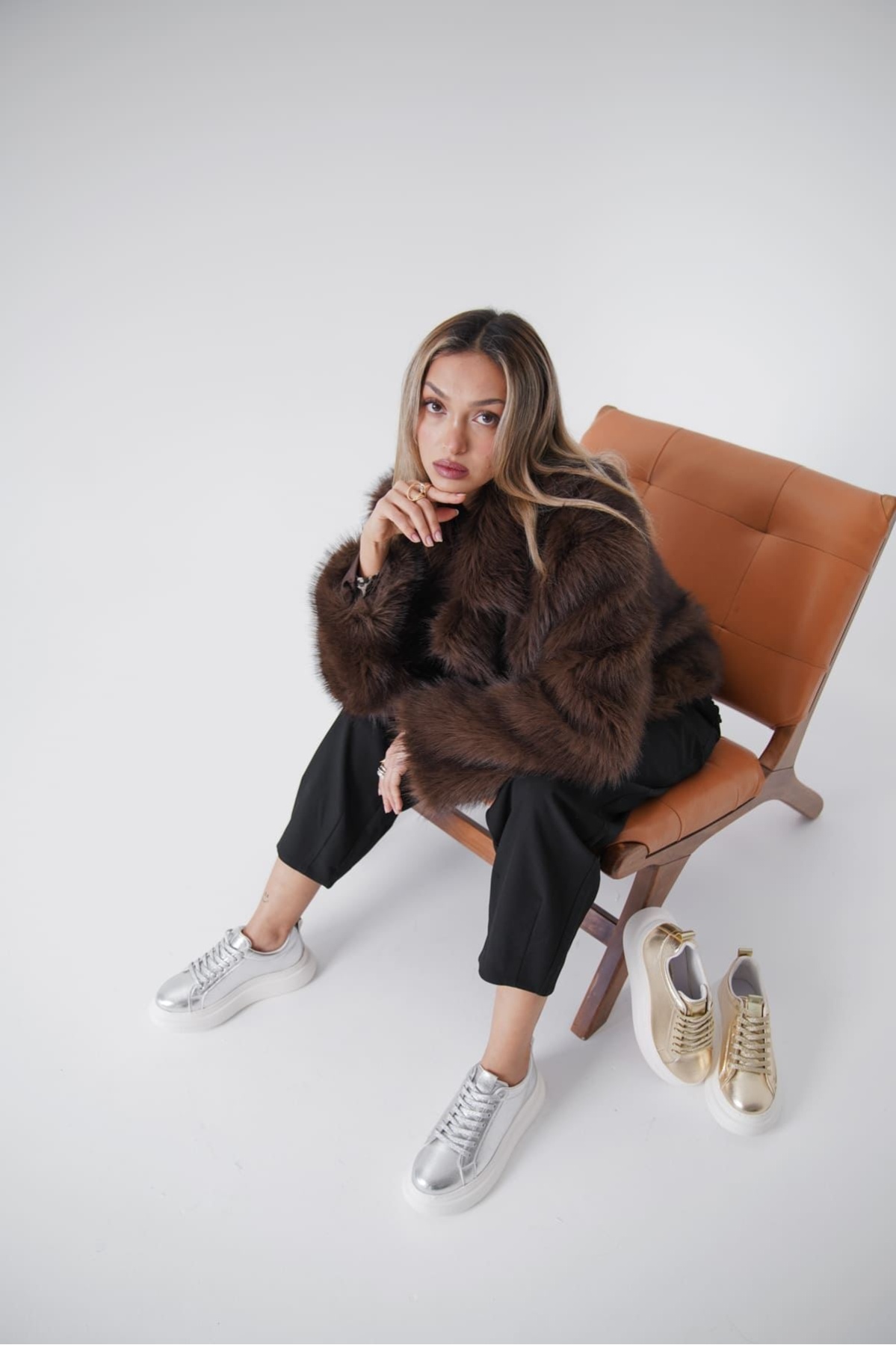 Dina Kadın Altın Sneaker