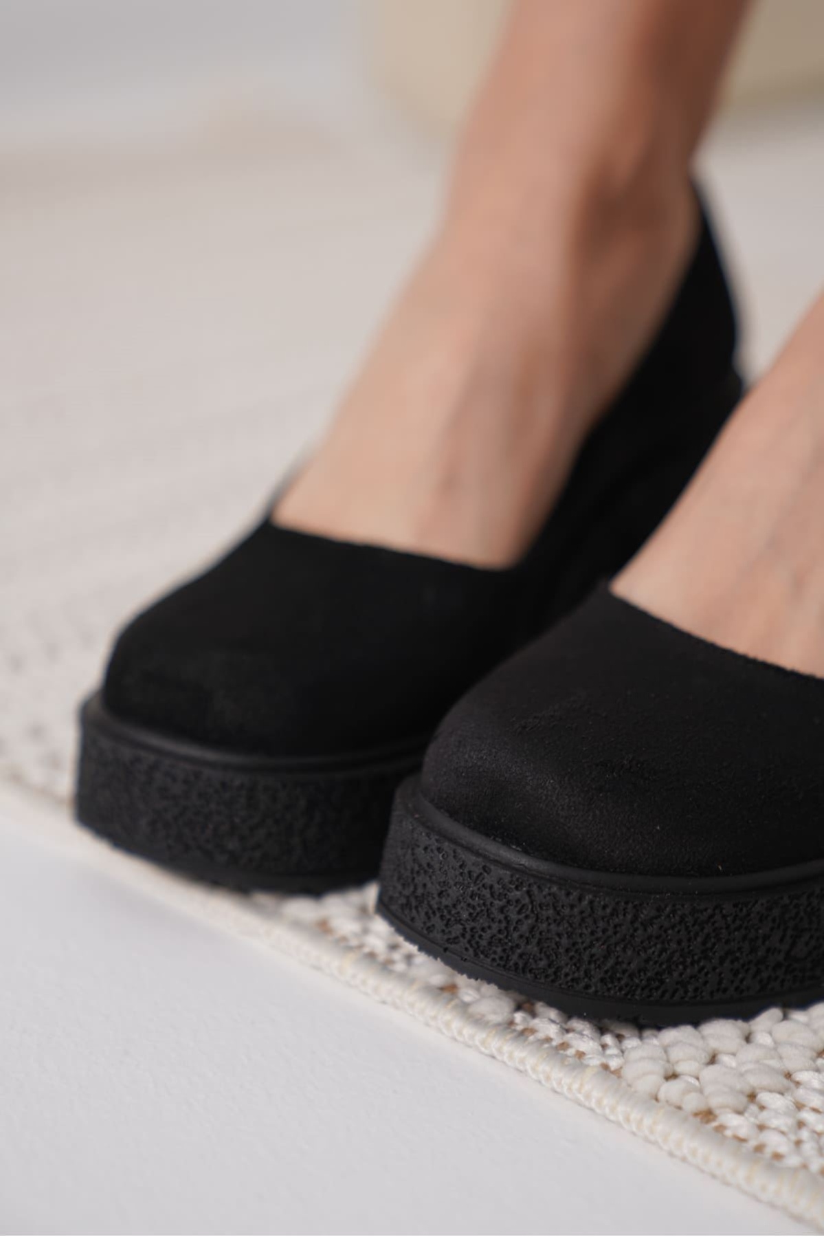 Talya Siyah Süet Kadın Günlük Ayakkabı