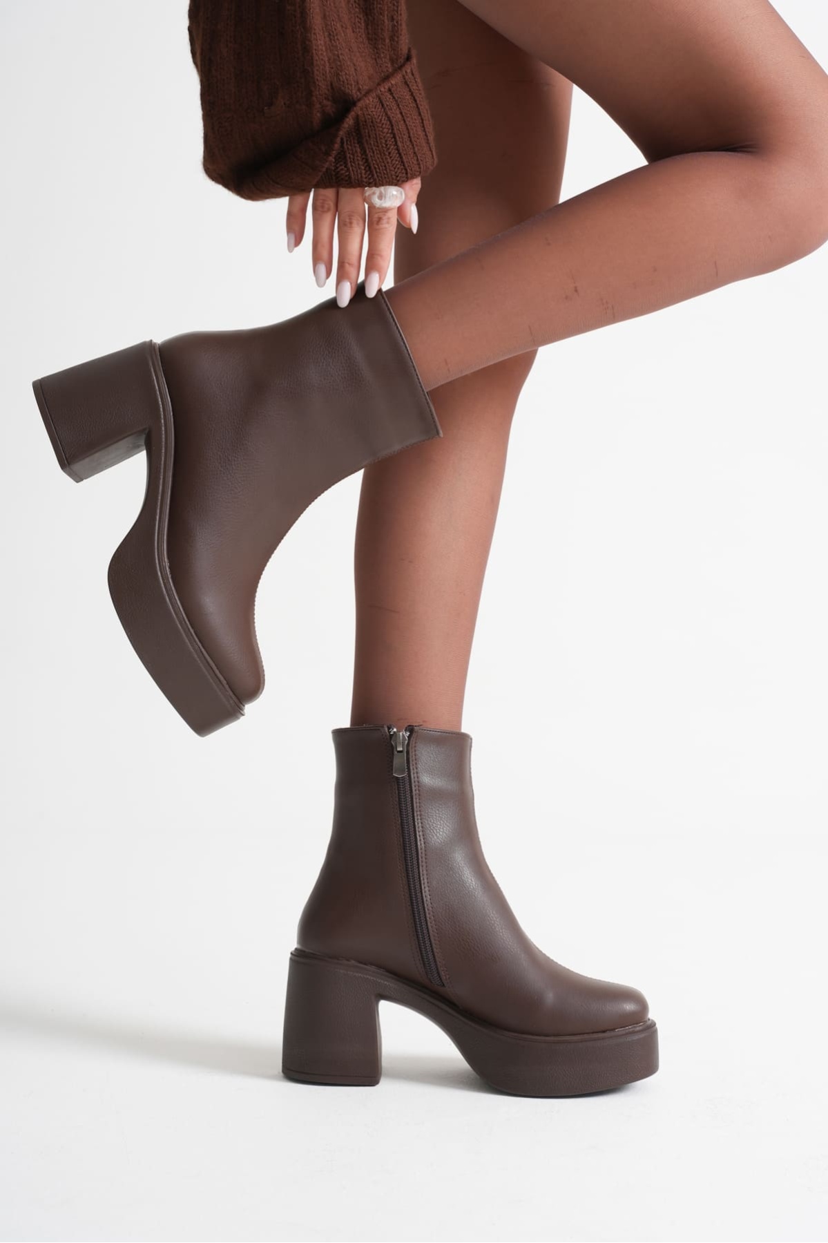 Keti Kadın Acı Kahve Topuklu Bot