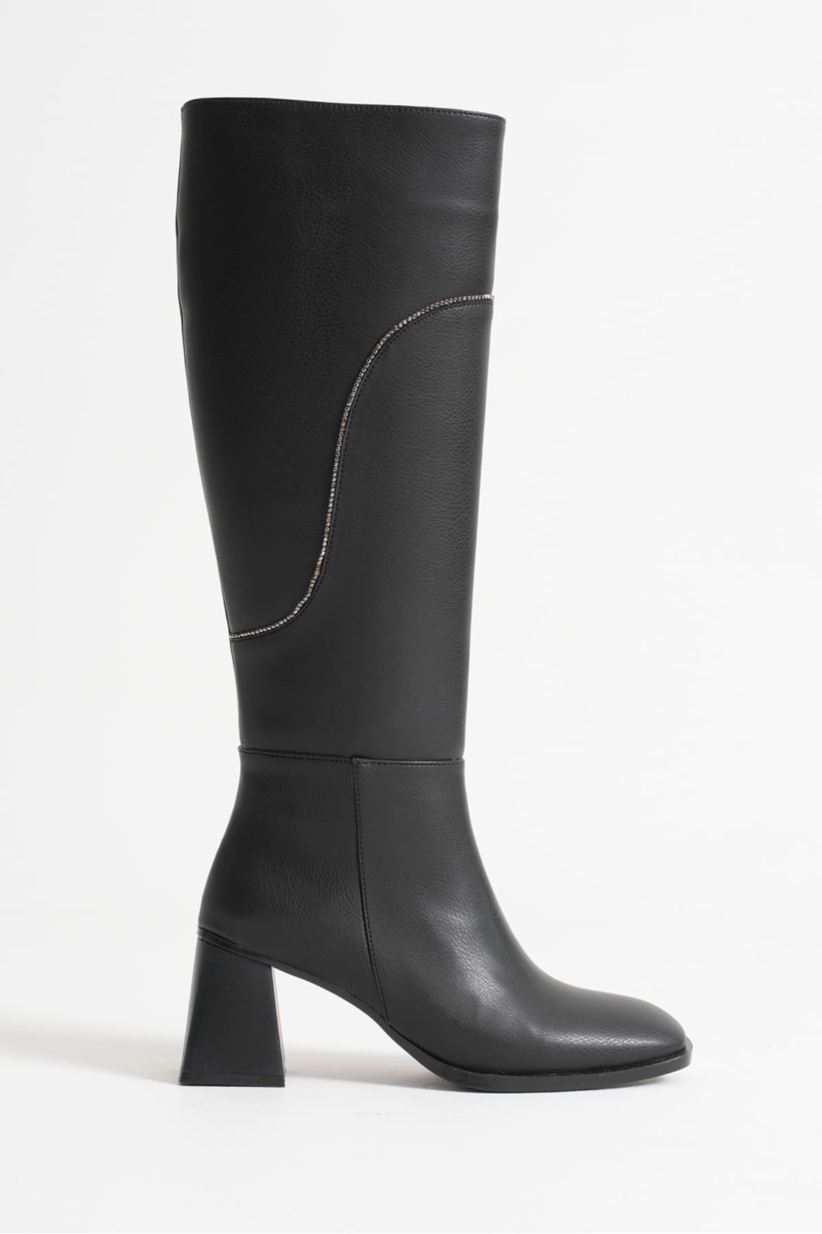 Elora Kadın Siyah Topuklu Kışlık Çizme