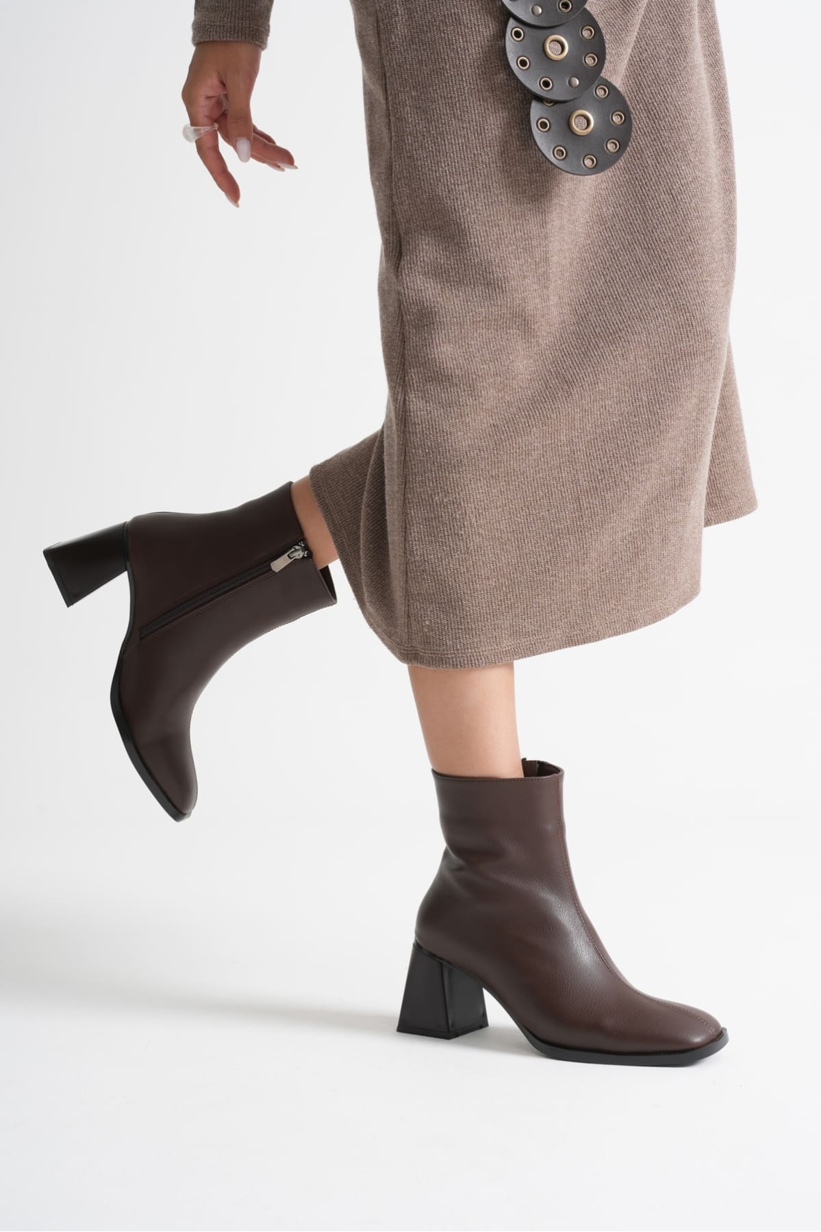 Ornela Kadın Acı Kahve Topuklu Bot