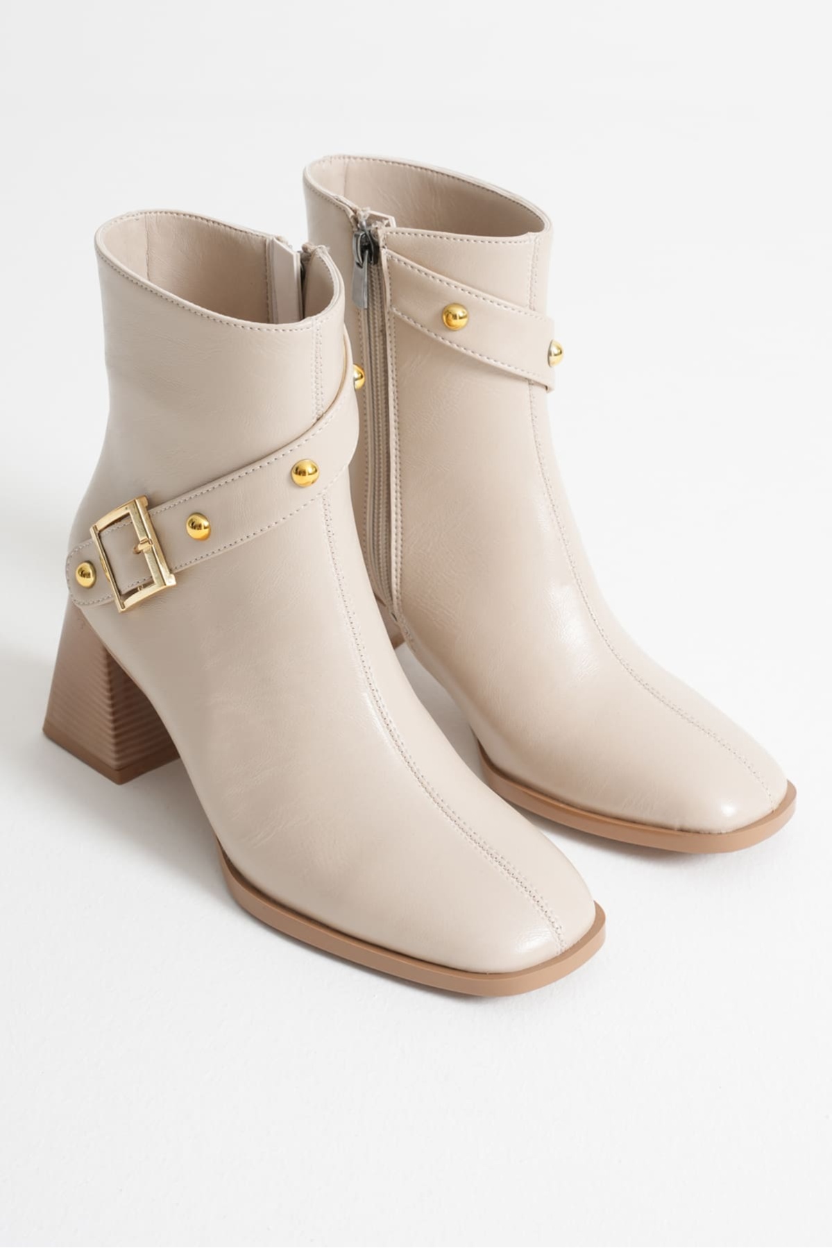 Vera Kadın Bej Topuklu Bot
