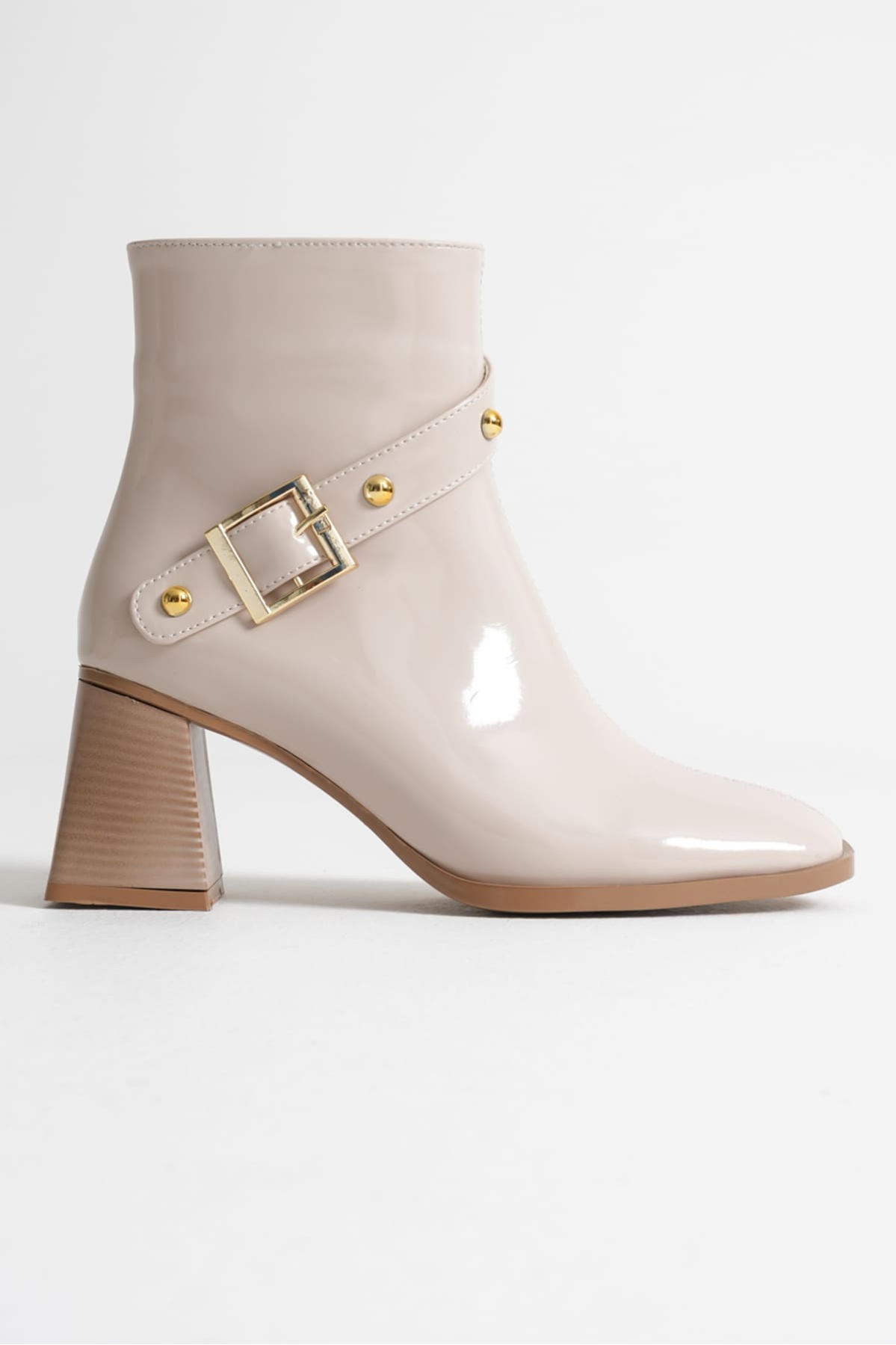 Vera Kadın Bej Rugan Topuklu Bot