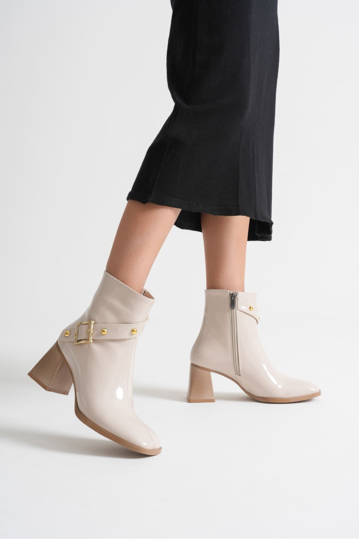 Vera Kadın Bej Rugan Topuklu Bot