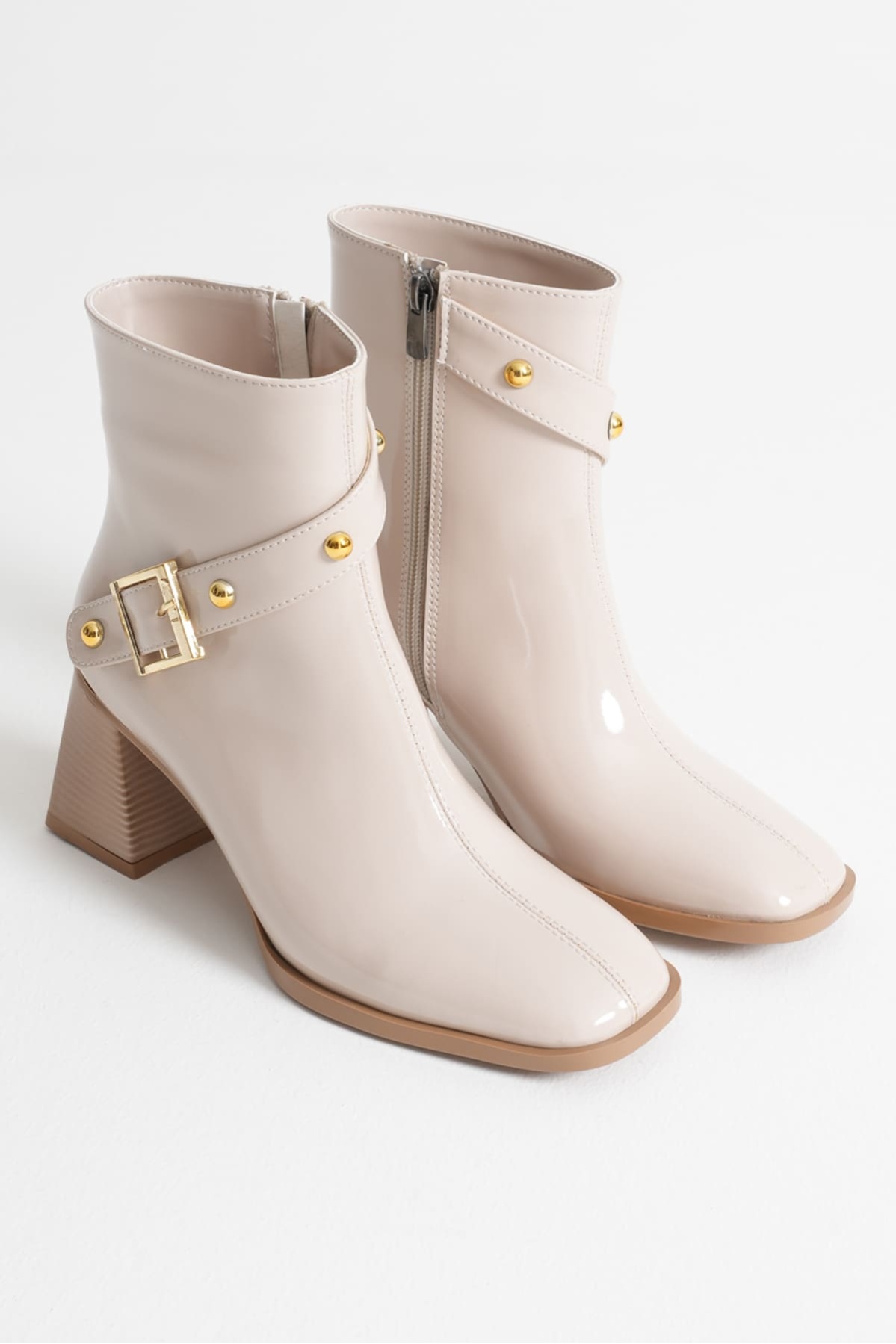 Vera Kadın Bej Rugan Topuklu Bot