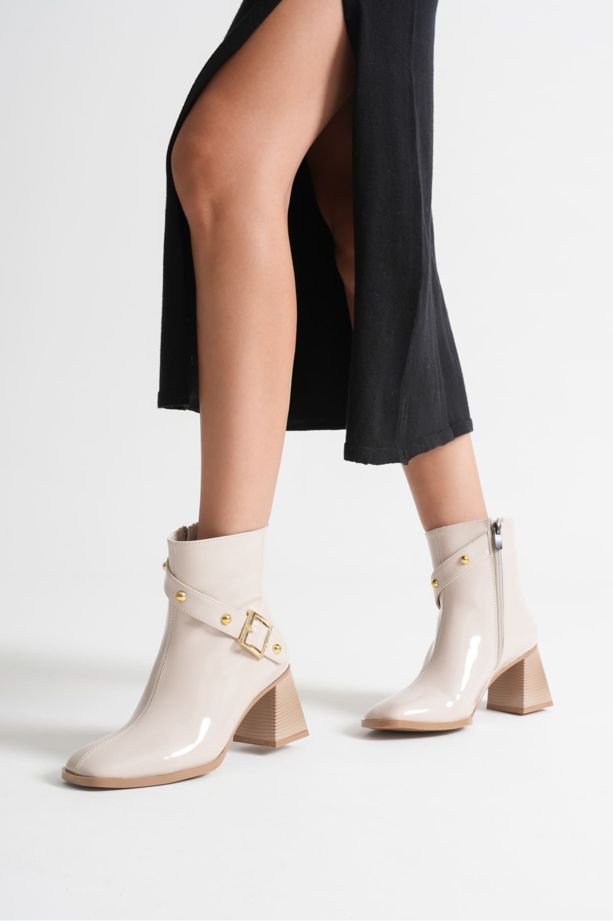 Vera Kadın Bej Rugan Topuklu Bot