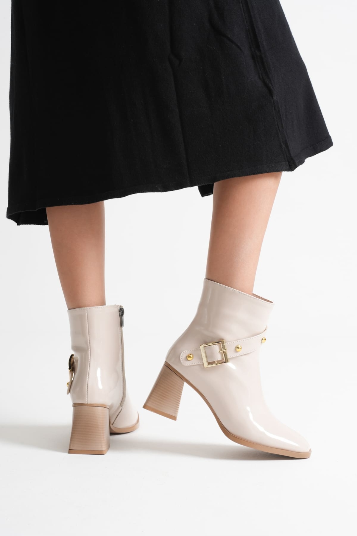 Vera Kadın Bej Rugan Topuklu Bot