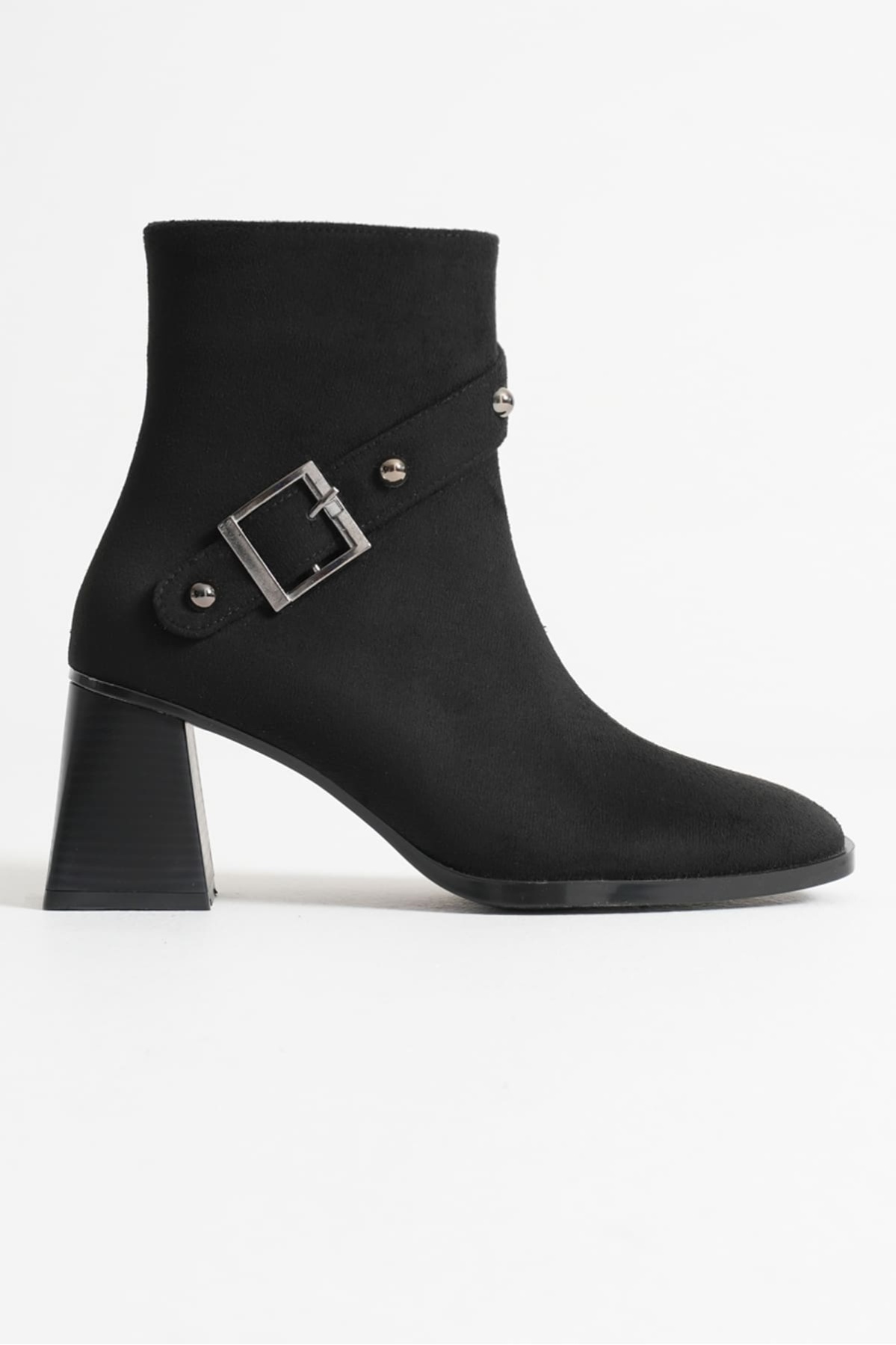 Vera Kadın Siyah Süet Topuklu Bot