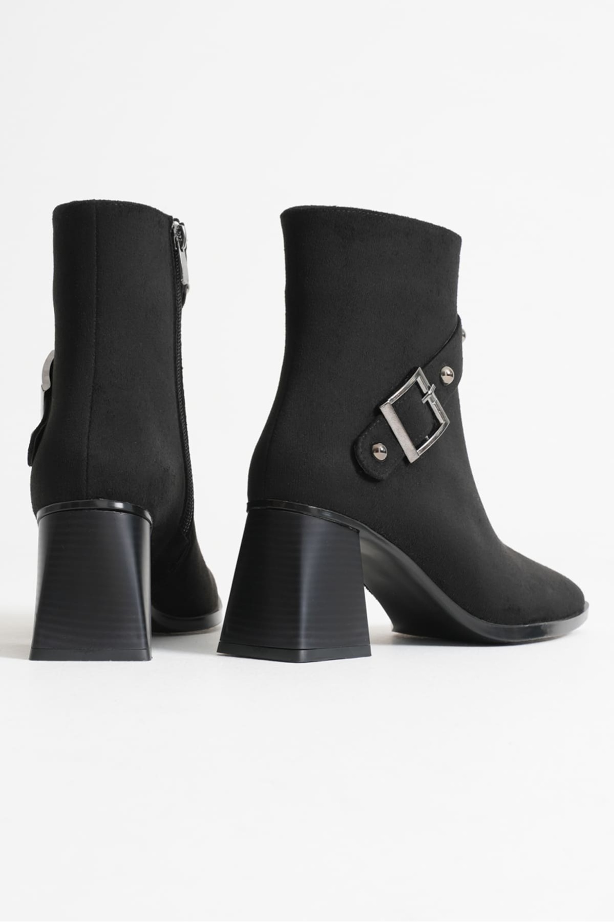 Vera Kadın Siyah Süet Topuklu Bot