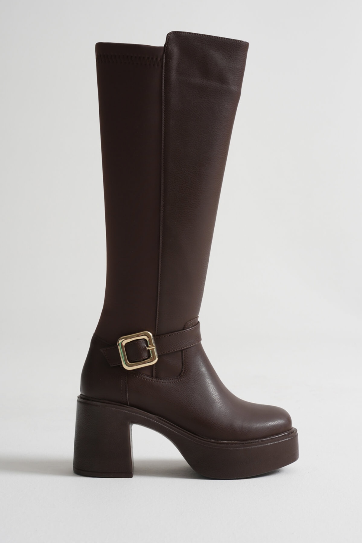 Woly Kadın Günlük Acı Kahve Tokalı Çizme