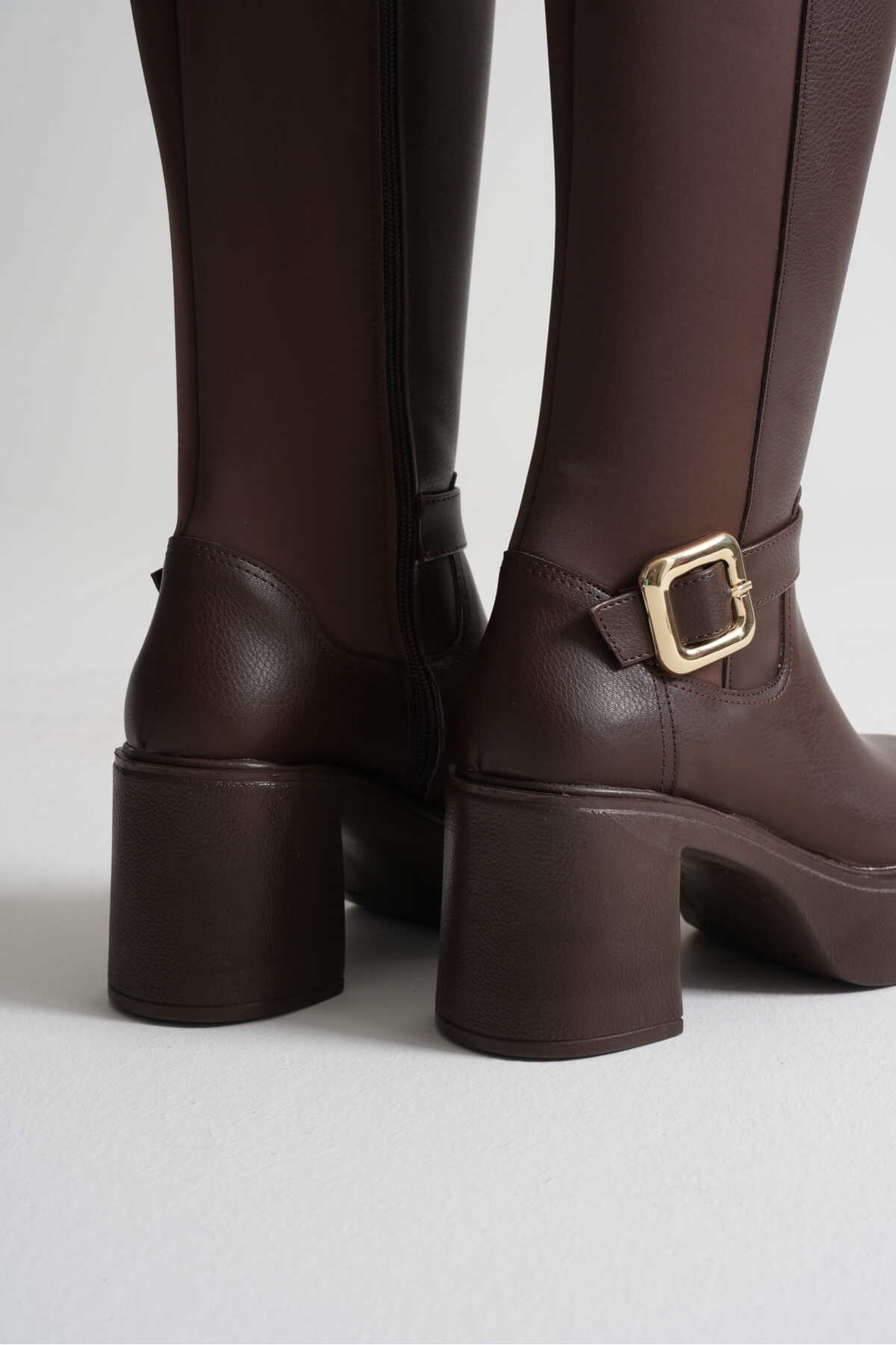 Woly Kadın Günlük Acı Kahve Tokalı Çizme