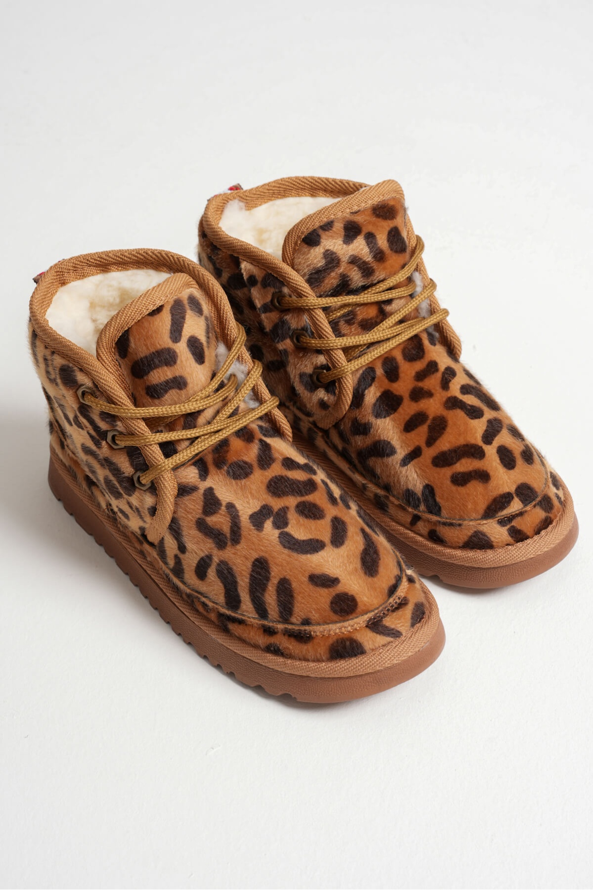 Daria Kadın Kışlık Leopar Desen İçi Kürklü Bot