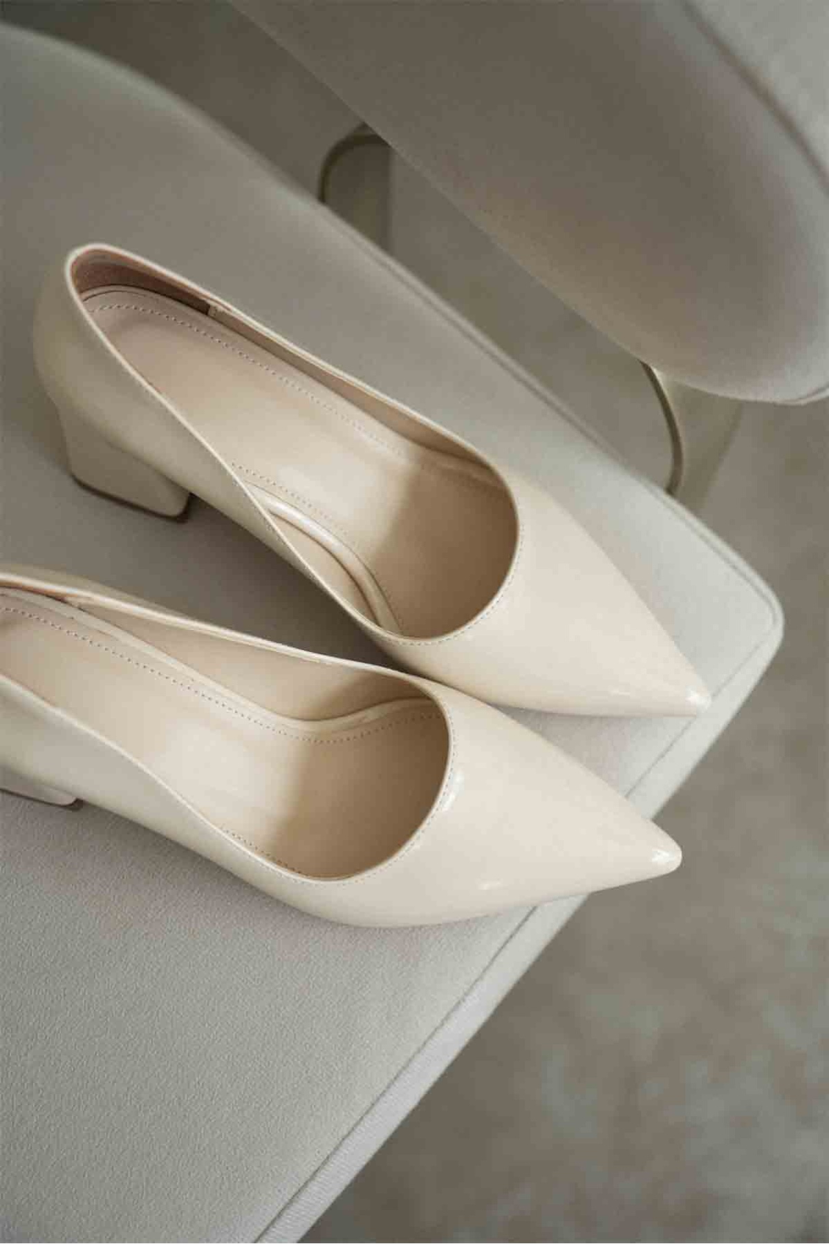 Valeria Bej Rugan Kadın Topuklu Ayakkabı