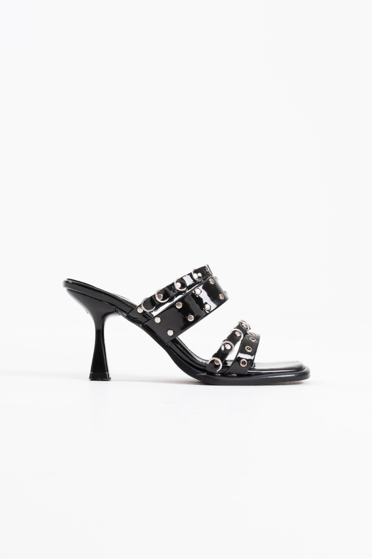 Merlin Topuklu Kadın Siyah Terlik