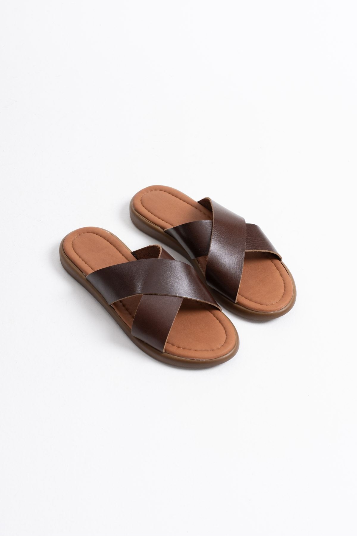 Weasley Acı Kahve Hakiki Deri Terlik