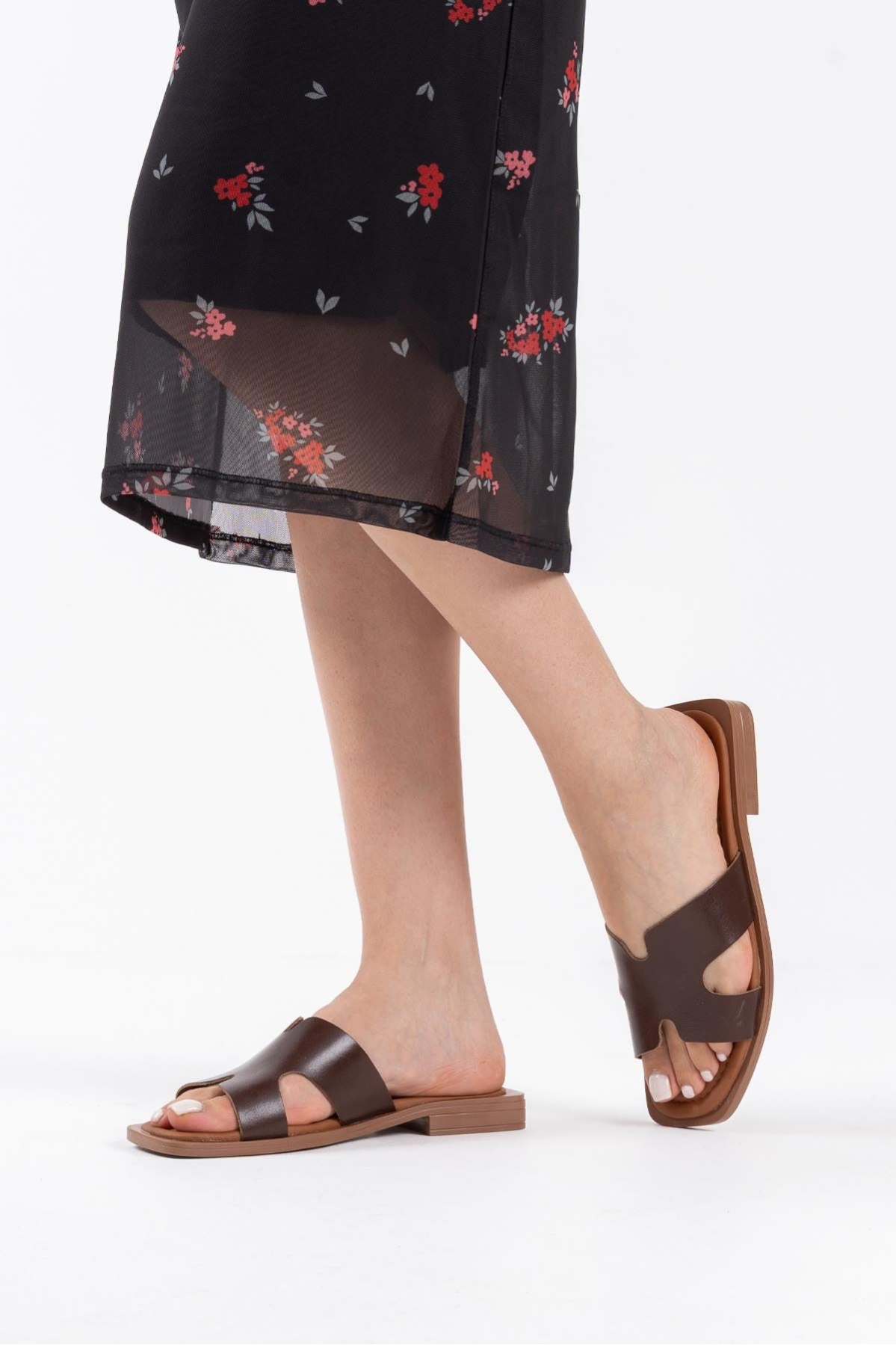 Fergei Acı Kahve Hakiki Deri Terlik