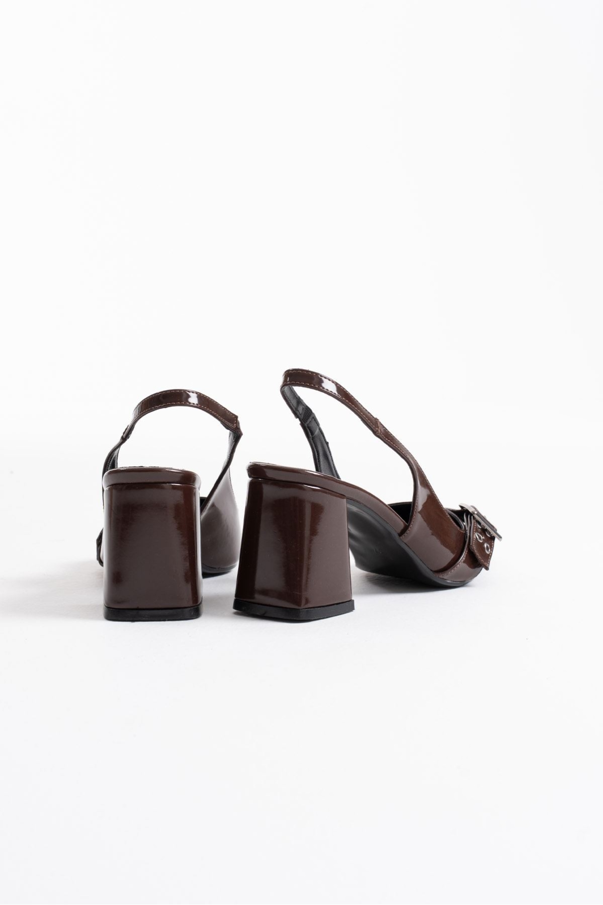 Keira Acı Kahve Rugan Kadın Topuklu Ayakkabı