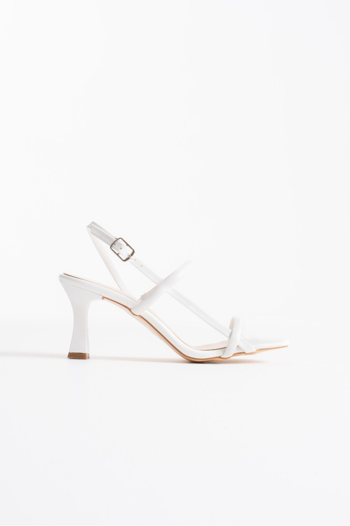Monya Kadın Beyaz Topuklu Sandalet