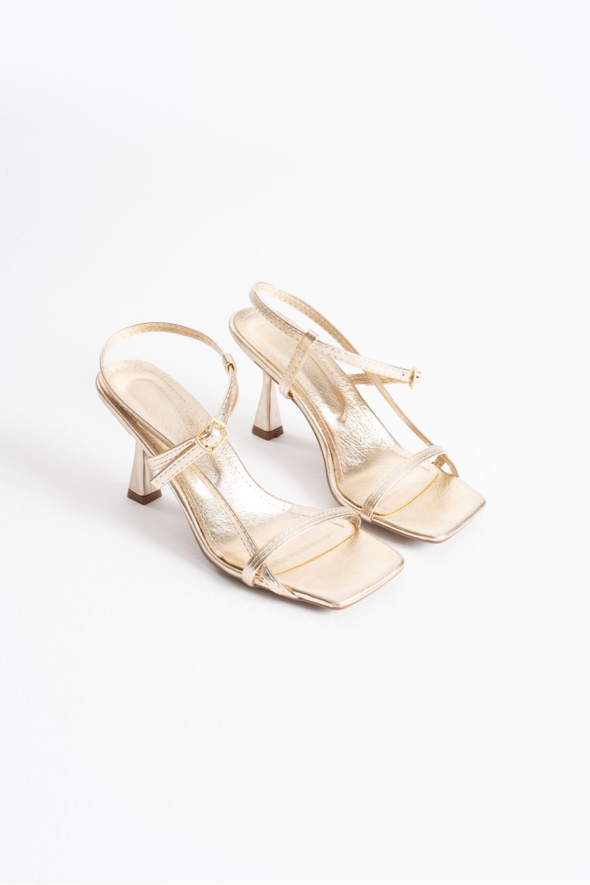 Rossie Kadın Altın Topuklu Sandalet