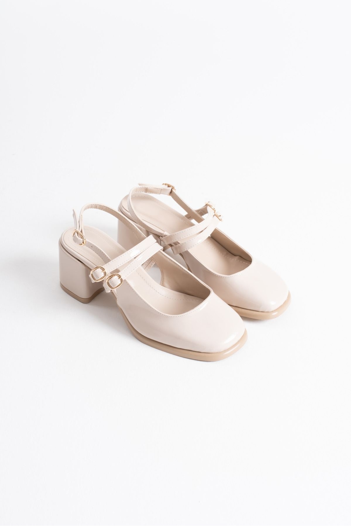 Faye Bej Rugan Kadın Topuklu Ayakkabı