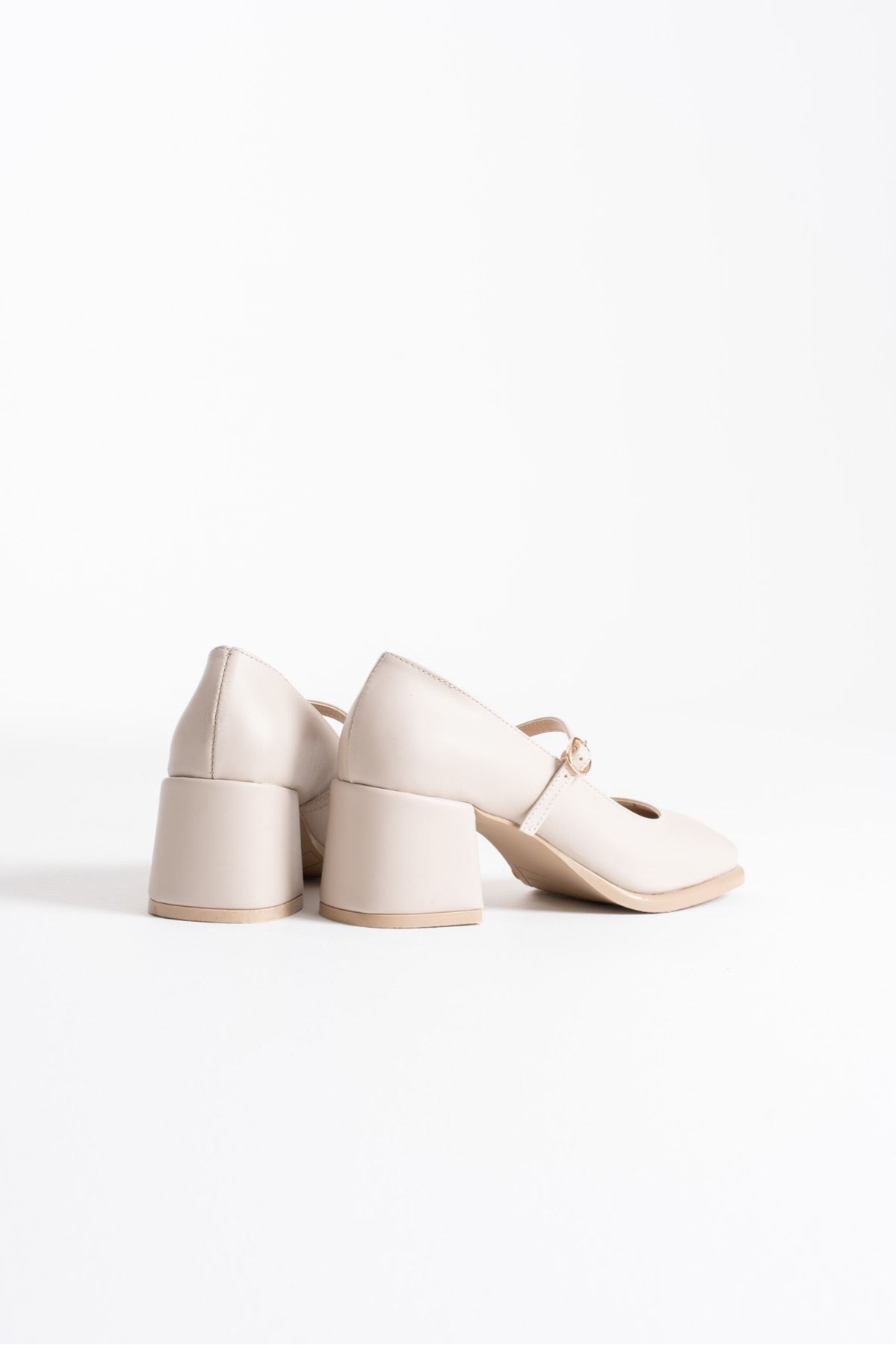 Blown Bej Cilt Kadın Topuklu Ayakkabı