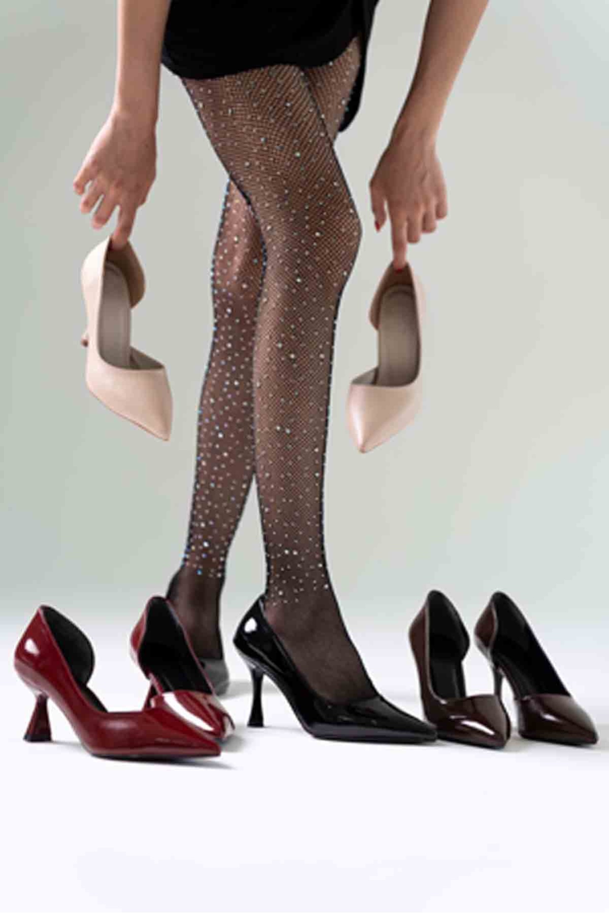 Angela Kadın Bordo Rugan Topuklu Ayakkabı