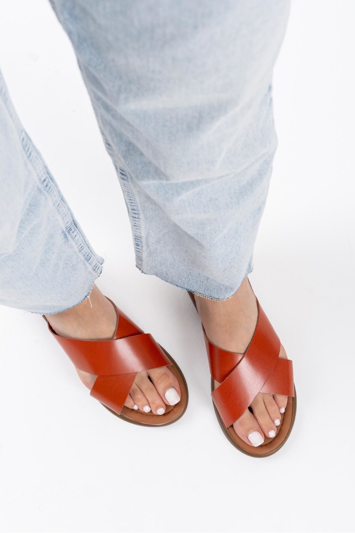 Weasley Kiremit Hakiki Deri Terlik