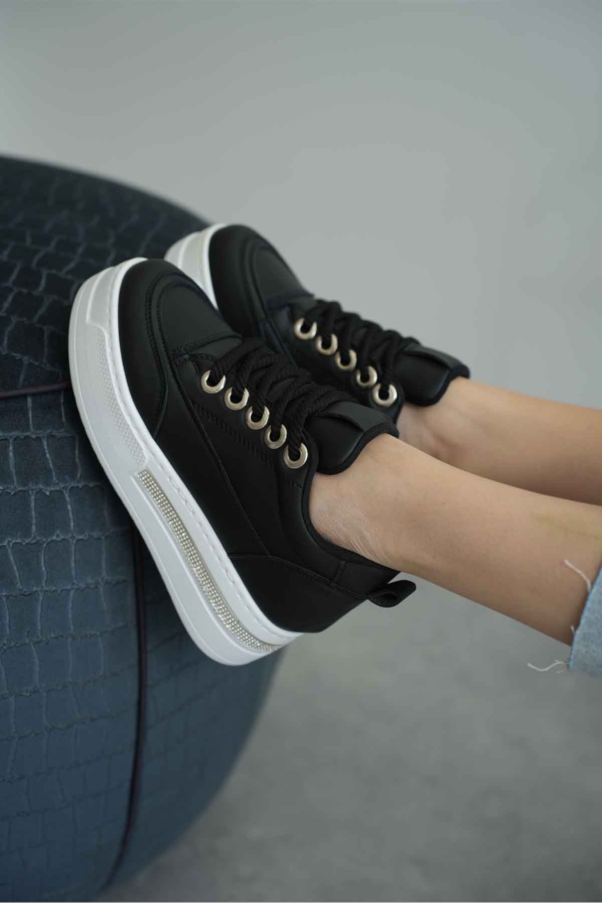 Alice Siyah Kadın Gizli Topuklu Sneaker