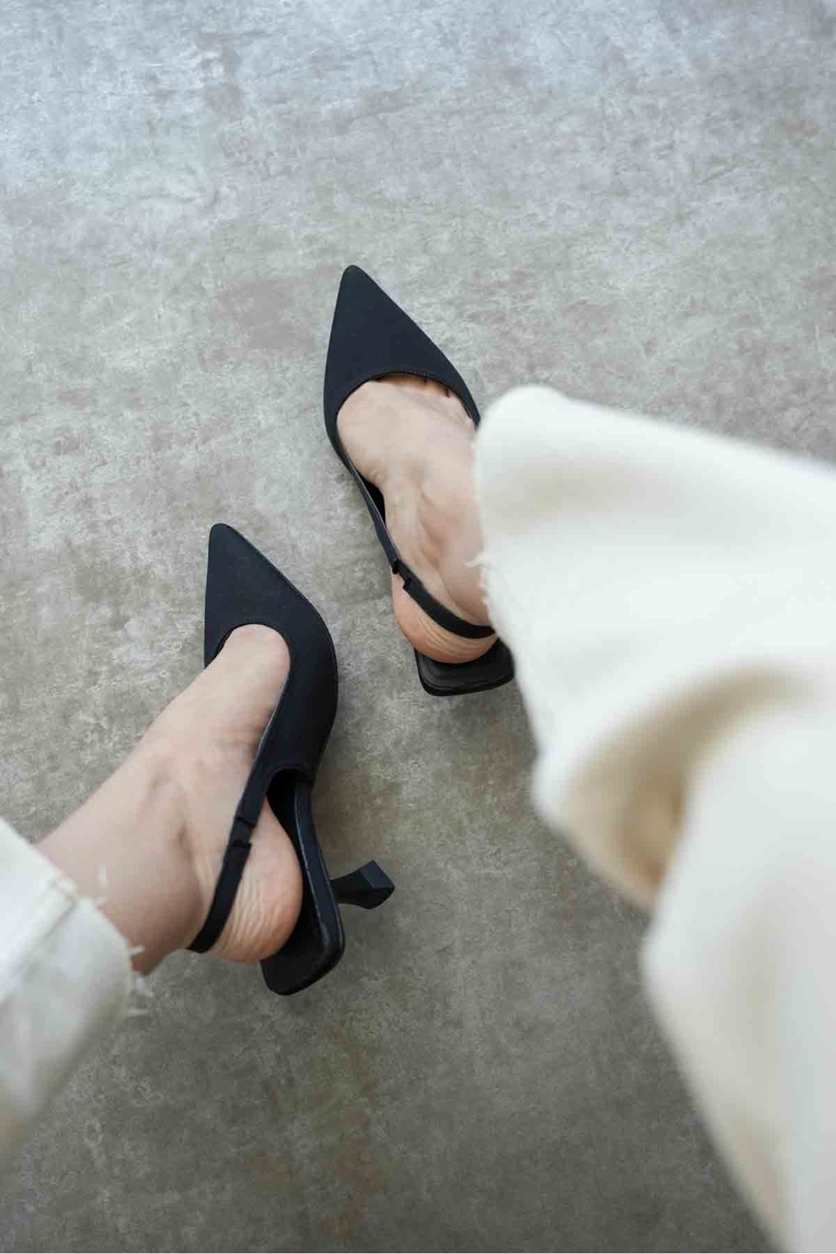 Angelica Kadın Siyah Saten Topuklu Ayakkabı