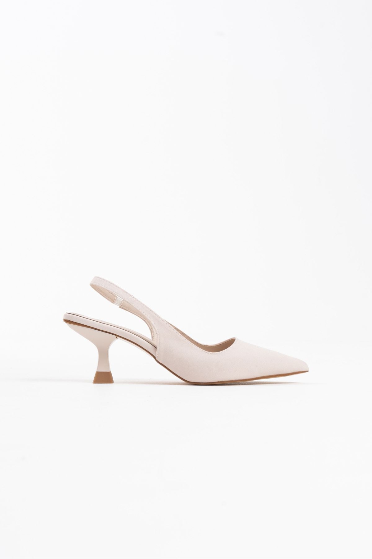 Angelica Kadın Bej Saten Topuklu Ayakkabı