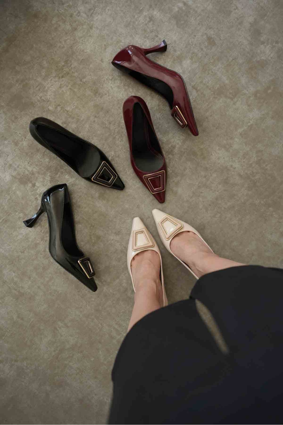 Nora Kadın Siyah Rugan Ayakkabı