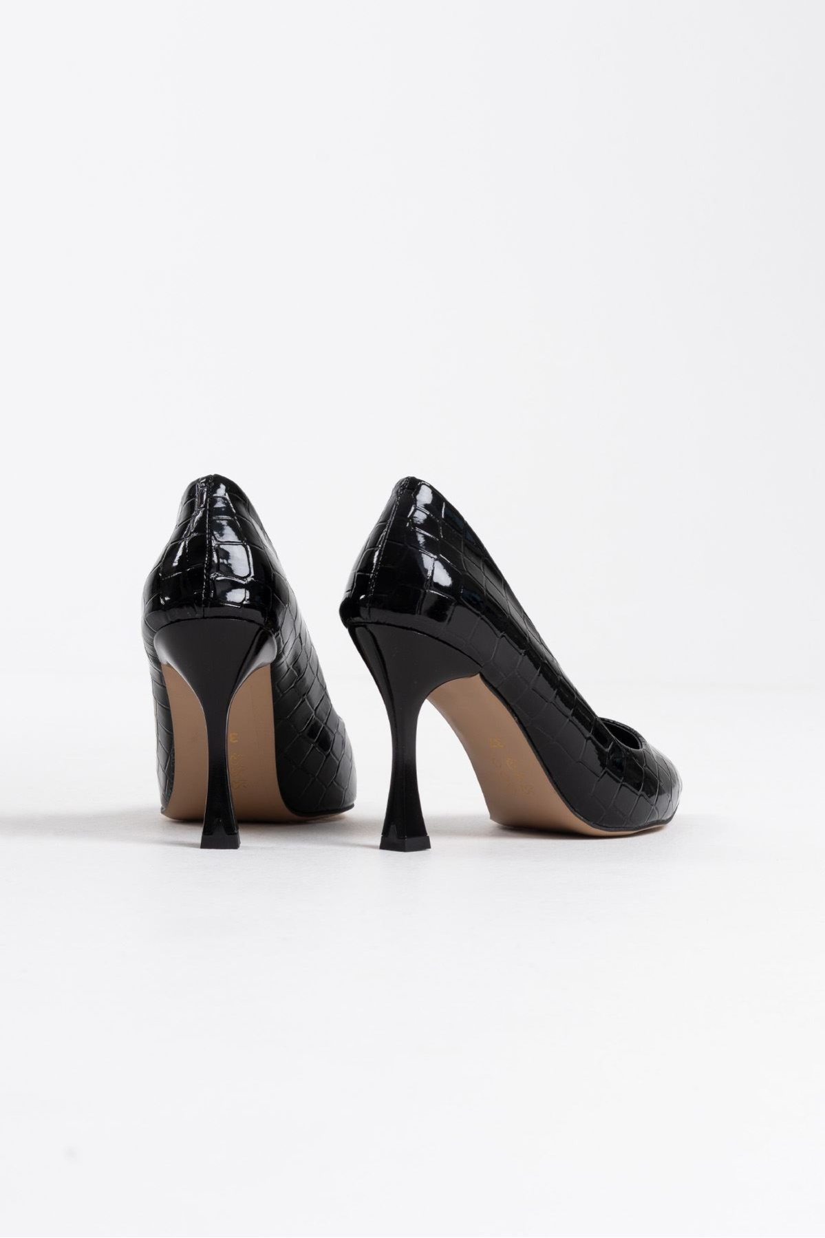 Harper Kadın Siyah Kroko Rugan Stiletto