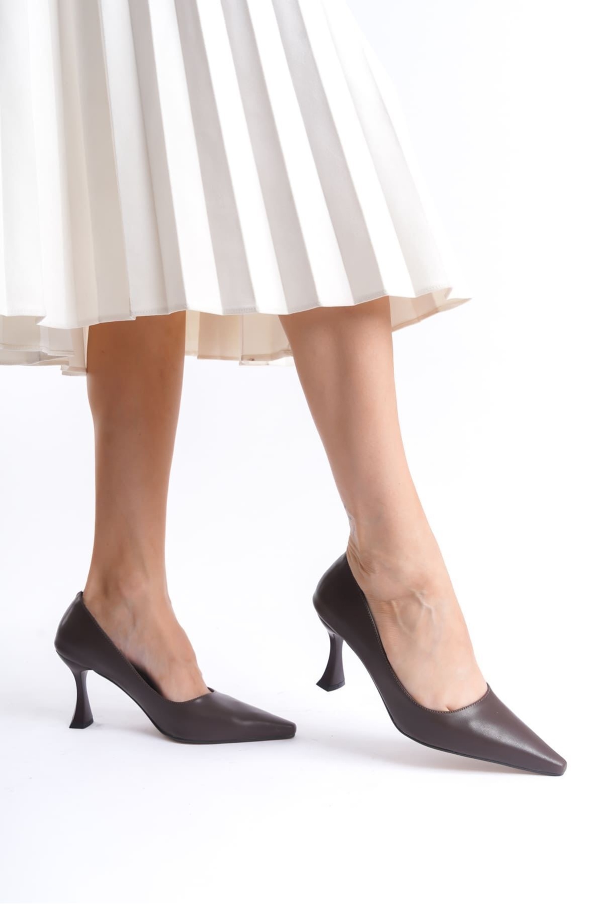 Cordelia Kadın Mat Acı Kahve Stiletto