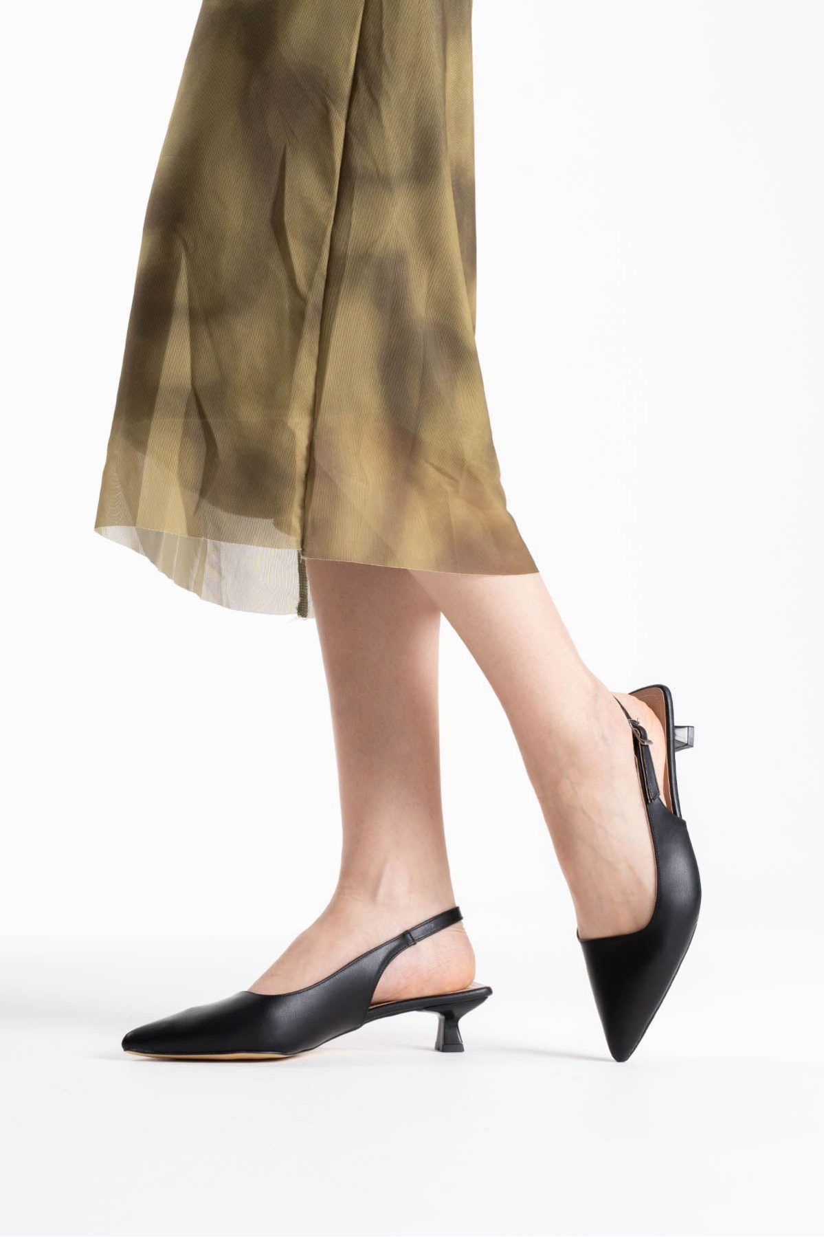 Maried Siyah Cilt Kadın Ayakkabı